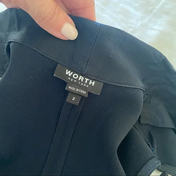Worth NY Navy Tuxedo Jumpsuit - Size 2